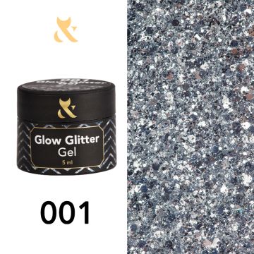 Гел лак Glow Glitter Gel 001