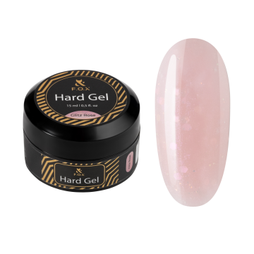 F.O.X Hard gel Glitz Rose, 15 ml