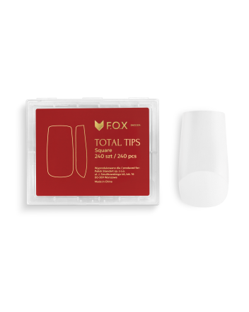 Гелови типсове F.O.X Total Tips Square 240бр/кутия