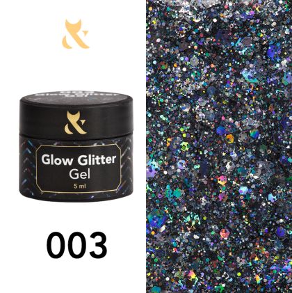 Гел лак Glow Glitter Gel 003
