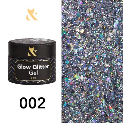 Гел лак Glow Glitter Gel 002