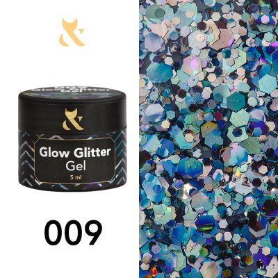 Гел лак Glow Glitter Gel 009