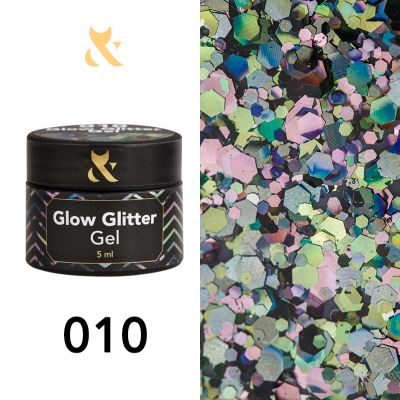 Гел лак Glow Glitter Gel 010