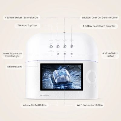 O Nail иновативна лампа с изкуствен интелект- бяла