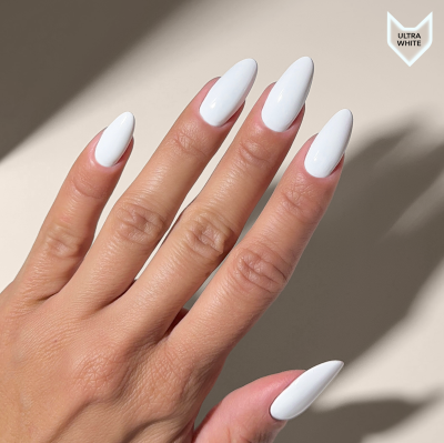 Гел лак F.O.X gel-polish Ultra White, с Кератин 9ml