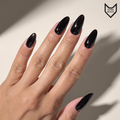 Гел лак F.O.X gel-polish Ultra Black,с Кератин 9ml