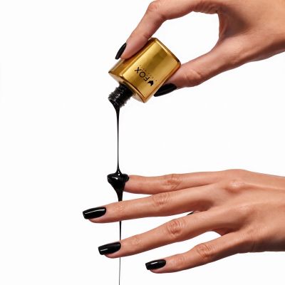 Гел лак F.O.X gel-polish Ultra Black,с Кератин 9ml